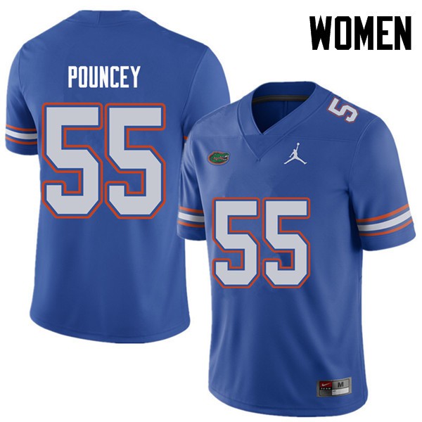 Jordan Brand Women #55 Mike Pouncey Florida Gators College Football Jersey Royal